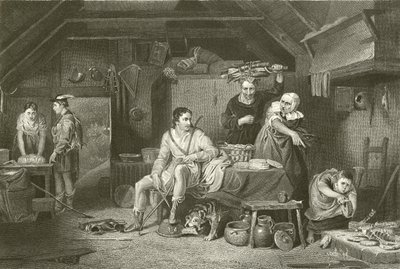 Alfred in der Hütte des Hirten von David Wilkie