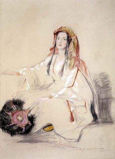 Mrs. Moore, Ehefrau des britischen Konsuls in Beirut, in arabischer Kleidung von David Wilkie