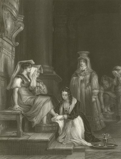 Prinzessin Doria wäscht den Pilgern die Füße von David Wilkie