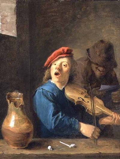 Der Geiger, 1633 von David Teniers the Younger