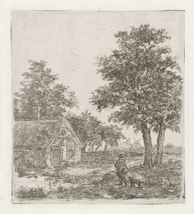 Jäger in einer Landschaft von David van der Kellen