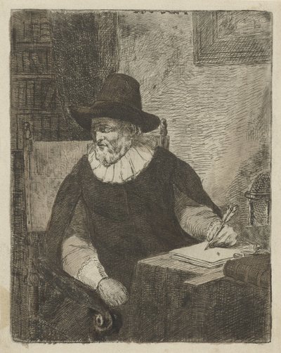 Mann in einem Studierzimmer von David van der Kellen