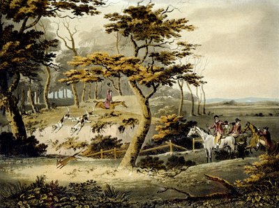 Nachmittag, Fuchsjagd, graviert von J.H. Clarke und F. Jeakes von Dean Snr. (after) Wolstenholme