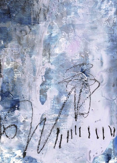 Abstrakte blaue Textur von Deb Chaney