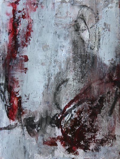 Dynamisches Rotabstrakt von Deb Chaney