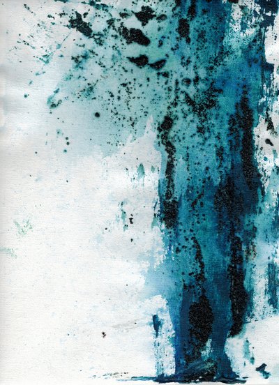 Mysteriöses Blauabstrakt von Deb Chaney