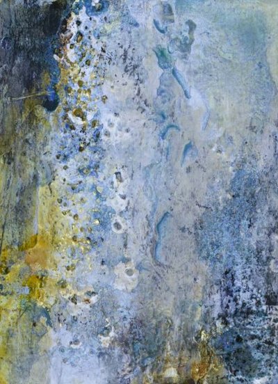 Gelassene Blau Gold Patina von Deb Chaney