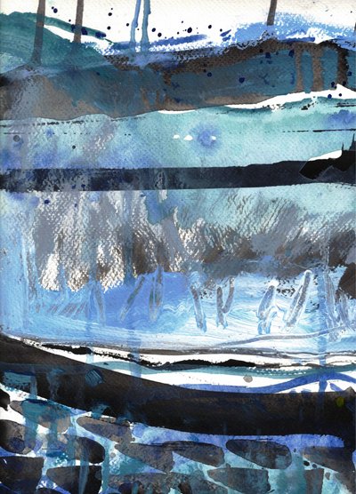 Winter Blaue Landschaft von Deb Chaney