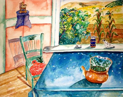 Blauer Tisch von Deborah Eve Alastra