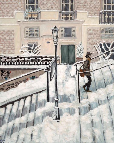 Schnee in Montmartre von Deborah Eve Alastra