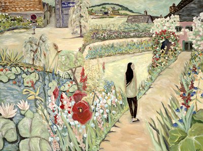 Nita in Giverny, 2017 von Deborah Eve Alastra