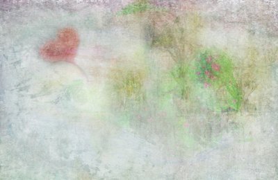 Träumerischer Pastell Herz Garten von Delphine Devos