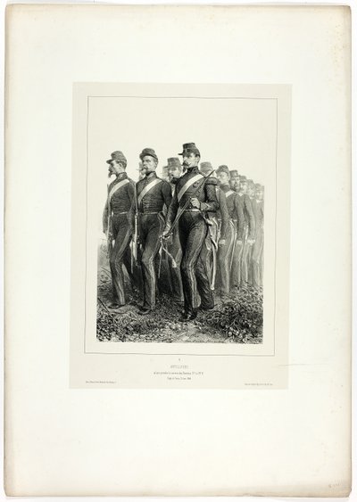 Artilleristen, aus Souvenirs d’Italie: Expédition de Rome von Denis Auguste Marie Raffet