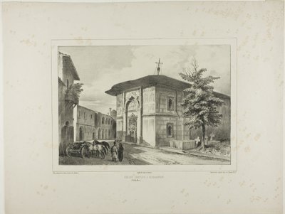 Griechische Kirche, Bukarest, Walachei, 15. Juli 1837 von Denis Auguste Marie Raffet