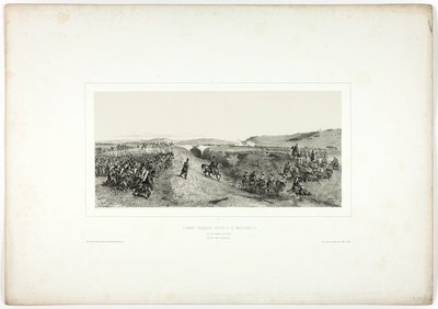 Die französische Armee erreicht Maglianella, aus Souvenirs d’Italie: Expédition de Rome von Denis Auguste Marie Raffet