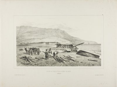 Ansicht des Dorfes und der Bucht von Jalta, Krim, 15. August 1837 von Denis Auguste Marie Raffet