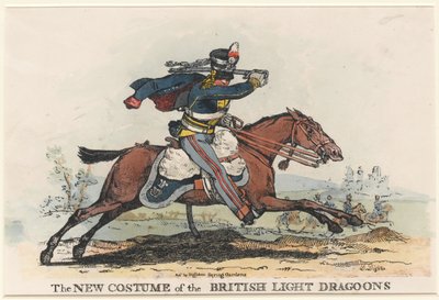 Die neue Uniform der britischen leichten Dragoner (Radierung) von Denis Dighton