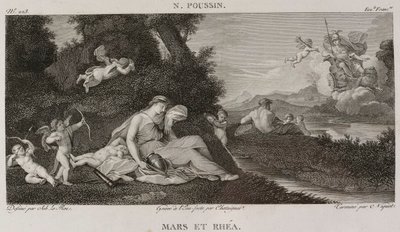 Mars und Rhea, nach Nicolas Poussin von Denis Sebastien Leroy
