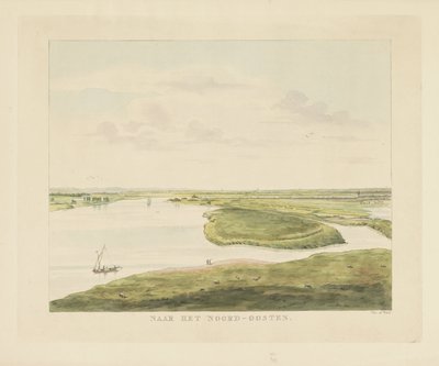 Ansicht der Waal nordöstlich von Nijmegen von Derk Anthony van de Wart