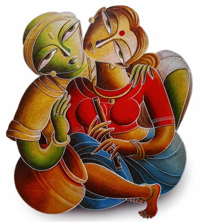 Indisches Musikpaar von Dhananjoy Mukherjee