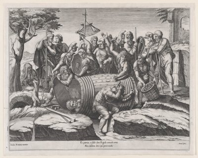 Speculum Romanae Magnificentiae: Marcus Atilius Regulus in einem Fass von Diana Mantuana