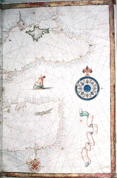 Türkei, das Kaspische Meer und Zypern, Detail aus einem Weltatlas, 1565 von Diego Homem