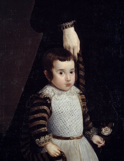 Porträt von Antonia de Ipenarrieta mit ihrem Sohn Luis (Detail) von Diego Velázquez