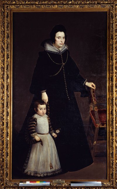 Porträt von Antonia de Ipenarrieta mit ihrem Sohn Luis von Diego Velázquez