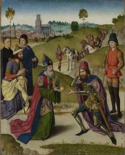 Das Treffen von Abraham und Melchisedek von Dieric Bouts
