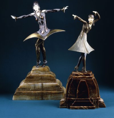 Kora, eine exotische Tänzerin, frühes 20. Jahrhundert (Bronze, Onyxbasis) von Dimitri Chiparus