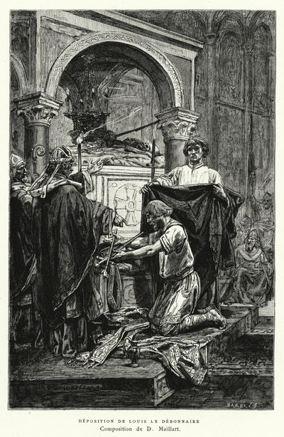 Deposition De Louis Le Debonnaire (Gravur) von Diogene Ulysse Napoleon Maillart
