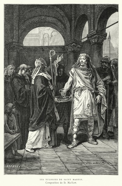 Les Eulogies De Saint Martin (Gravur) von Diogene Ulysse Napoleon Maillart