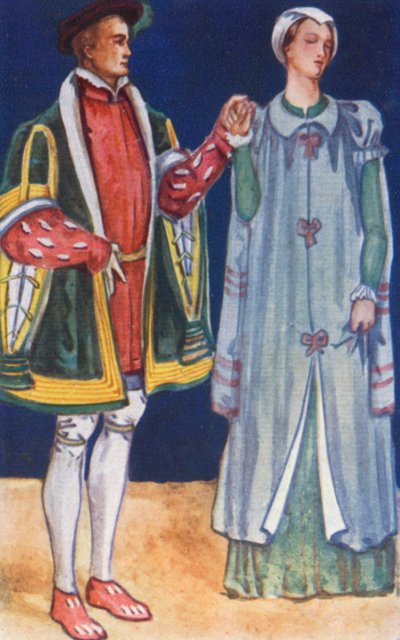 Ein Mann und eine Frau aus der Zeit von Edward VI. 1547-1553 von Dion Clayton Calthrop