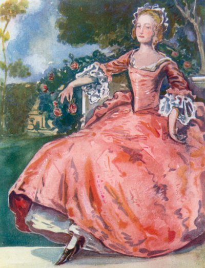 Eine Frau aus der Zeit von Georg I. (1714-1727) von Dion Clayton Calthrop