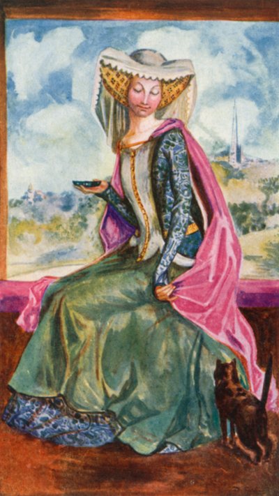 Eine Frau aus der Zeit von Heinrich V. (1413-1422) von Dion Clayton Calthrop