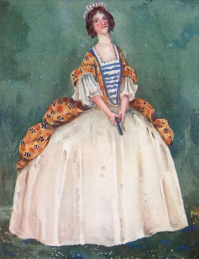 Eine Frau aus der Zeit von Königin Anne 1702-1714 von Dion Clayton Calthrop