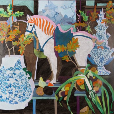 Pferde im frühen Herbst, 2016 von Dione Verulam