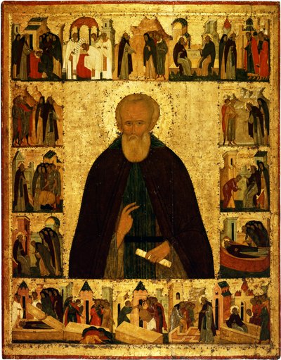 Heiliger Dmitry Prilutsky mit Szenen aus seinem Leben, ca. 1503 von Dionysius
