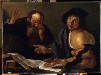 Heraklit und Demokrit von Dirck Baburen van