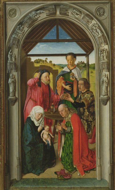 Die Anbetung der Könige, ca. 1445 (Detail) von Dirck Bouts