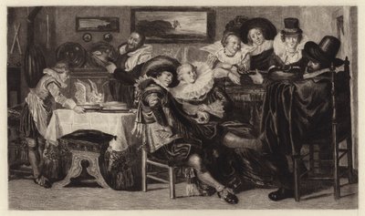 Das Mahl (Gravur) von Dirck Hals