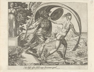 Kein Schild schützt vor Unglück; Je größer dein Glück, desto größer dein Kummer von Dirck Volckertsz. Coornhert (attributed to)