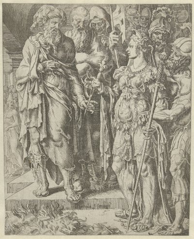 Tamar zeigt das Pfand von Dirck Volckertsz. Coornhert (attributed to)