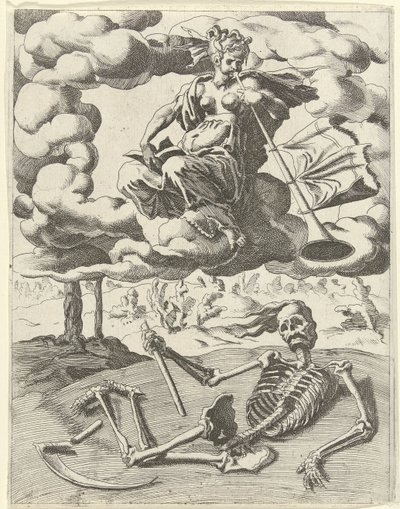 Ruhm überwindet den Tod von Dirck Volckertsz. Coornhert (possibly)