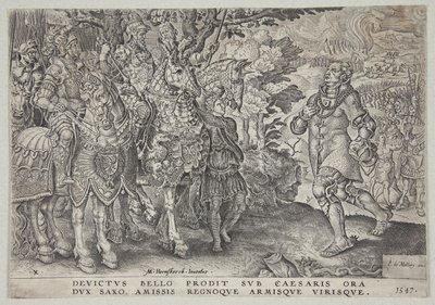 Die Kapitulation von Johann Friedrich, Kurfürst von Sachsen, nach der Schlacht bei Mühlberg von Dirck Volckertsz. Coornhert