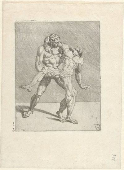 Zwei Ringer (Ringer) von Dirck Volckertsz. Coornhert