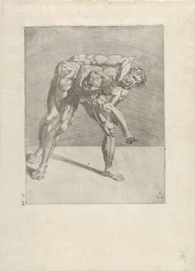 Zwei Ringer von Dirck Volckertsz. Coornhert