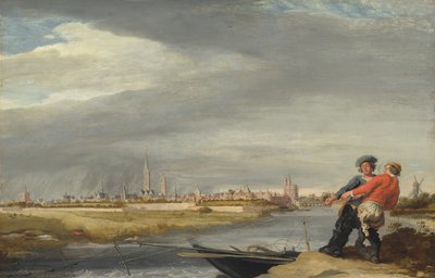 Netze einholen, mit Blick auf Zwolle von Dirk Hardenstein