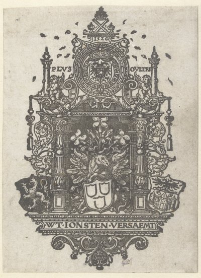 Wappen der Antwerpener Gilde des Heiligen Lukas, 1526 von Dirk Jacobsz Vellert
