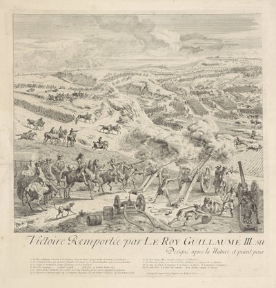 Schlacht bei Drogheda an der Boyne, 1. Juli 1690 (linkes Blatt) von Dirk Maas